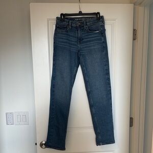American Eagle Outfitters Women's Blue Straight Leg Jeans